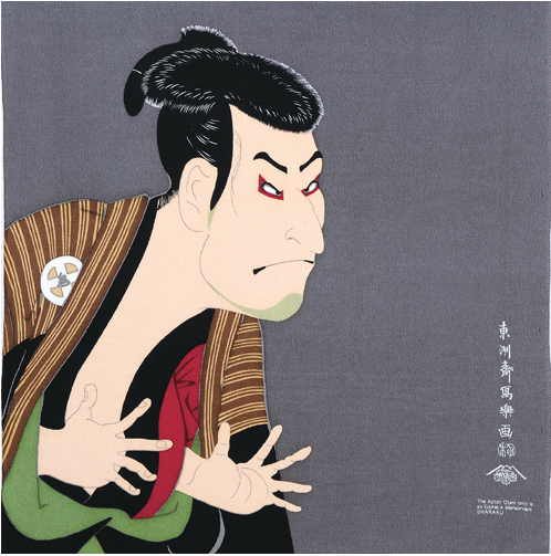 Furoshiki 27"- Chirimen Ukiyoe Sharaku