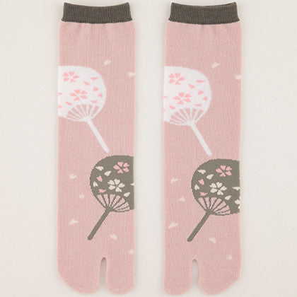 Cherry Blossoms & Uchiwa Tabi Socks