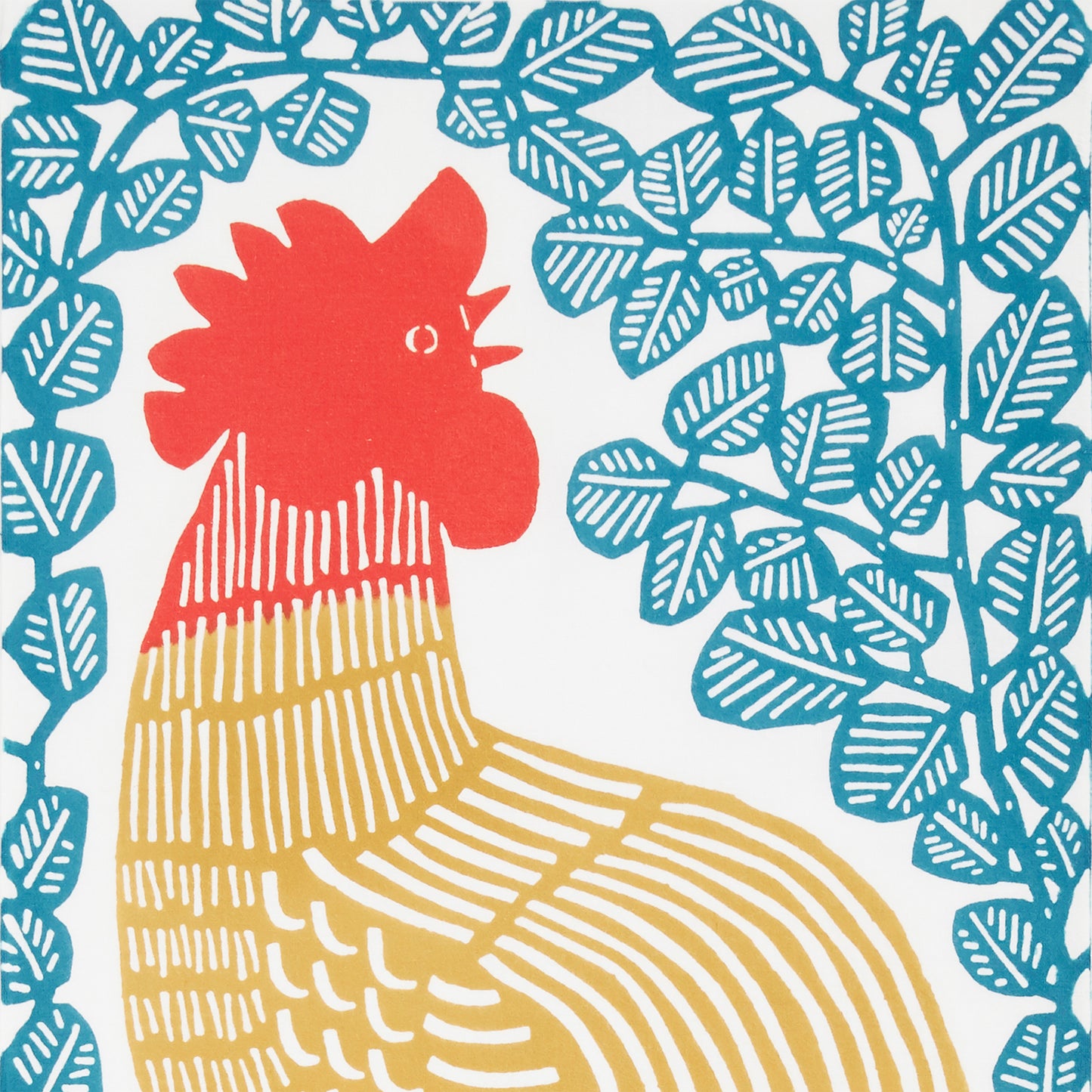 Tenugui Towel - Chicken Blue