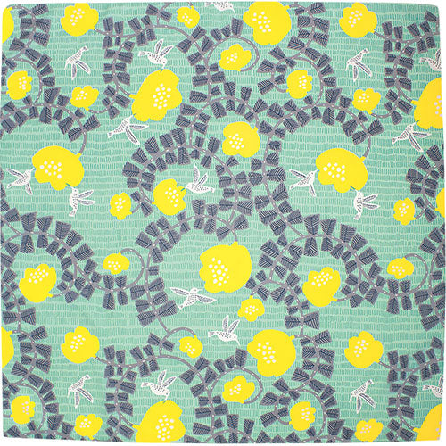 Furoshiki 39"- Aquadrop kata kata Hummingbird Green Water Repellent