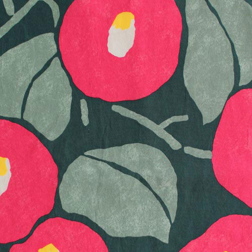 Furoshiki 39"- Aquadrop Yumeji Camellia Green Water Repellent