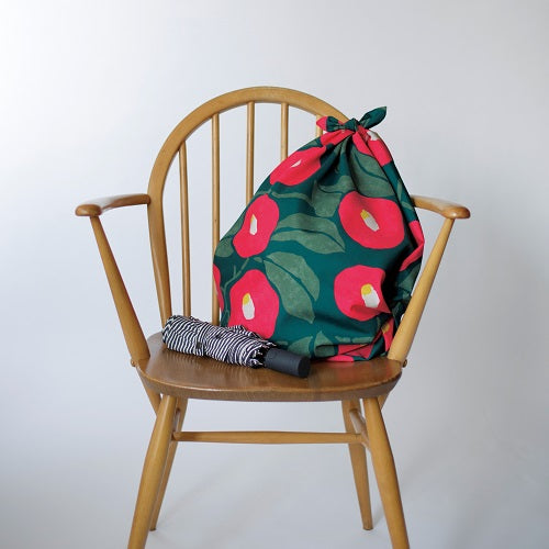 Furoshiki 39"- Aquadrop Yumeji Camellia Green Water Repellent