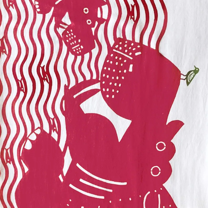 Tenugui Towel - Hippo