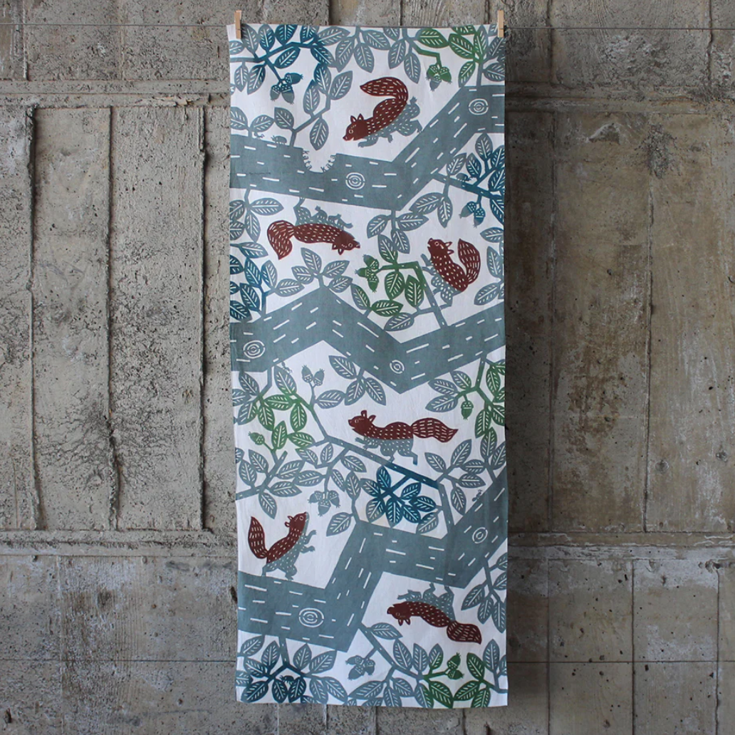 Tenugui Towel - Squirrels