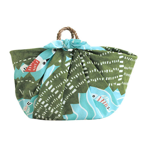 Furoshiki 40"- kata kata Crocodile Blue