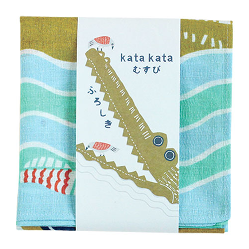 Furoshiki 20"- kata kata Crocodile Green