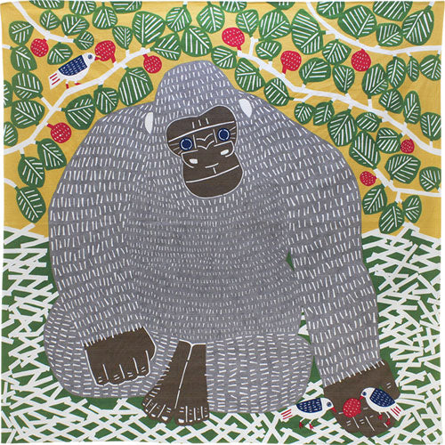 Furoshiki 40"- kata kata Gorilla Green