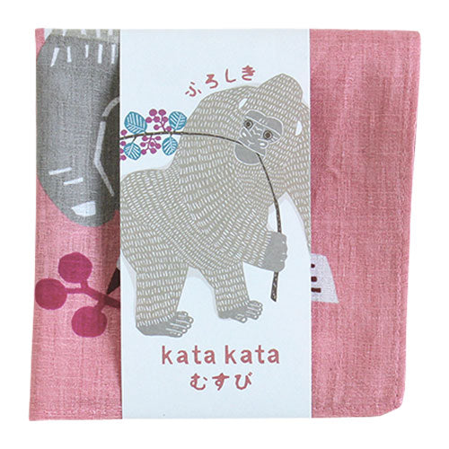Furoshiki 20"- kata kata Gorilla Pink