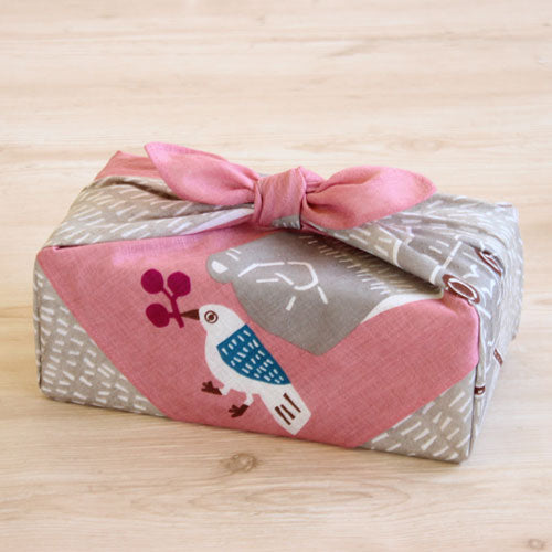 Furoshiki 20"- kata kata Gorilla Pink