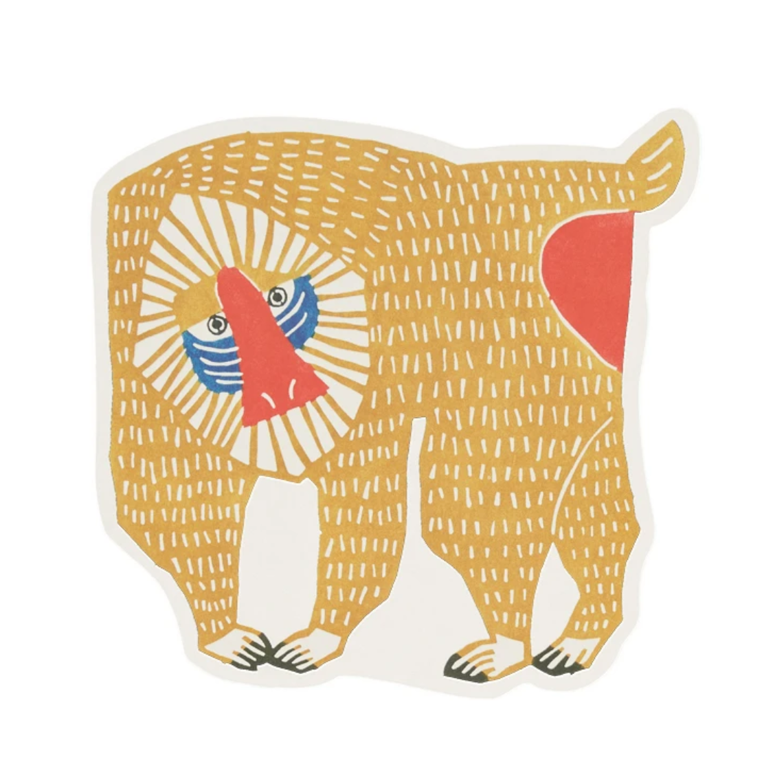 Greeting Card - Mandrill (Die-Cut)