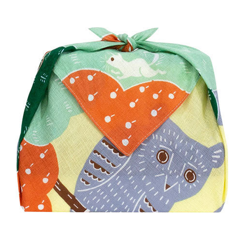 Furoshiki 20"- kata kata Owl Green