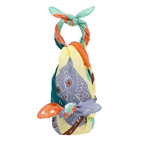 Furoshiki 20"- kata kata Owl Green