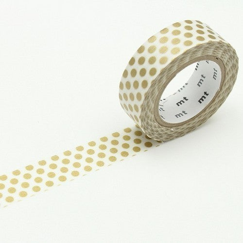 Washi Tape 15mm - Dot Gold