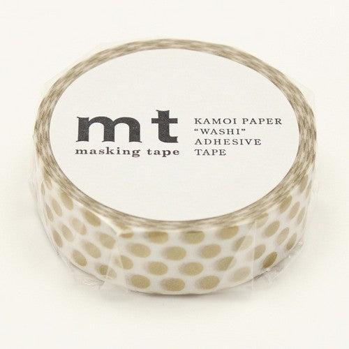 Washi Tape 15mm - Dot Gold