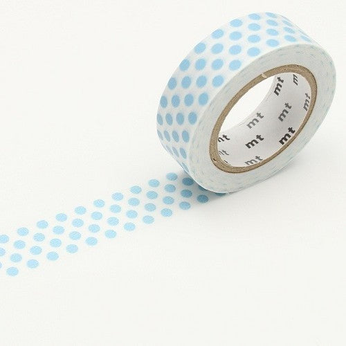 Washi Tape 15mm - Dot Ice Blue