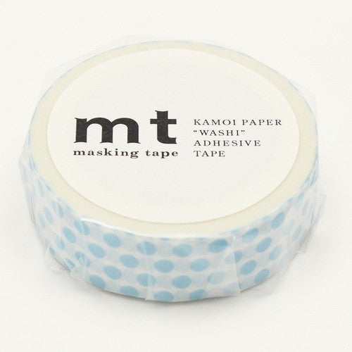 Washi Tape 15mm - Dot Ice Blue