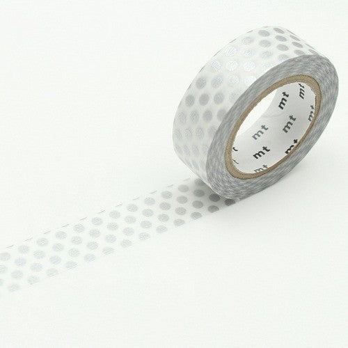 Washi Tape 15mm - Dot Silver