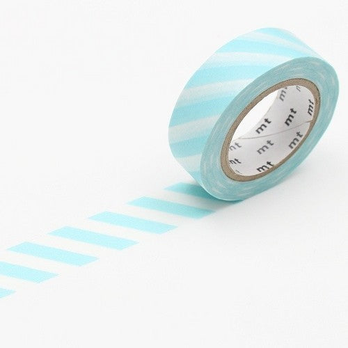 Washi Tape 15mm - Stripe Mint Blue