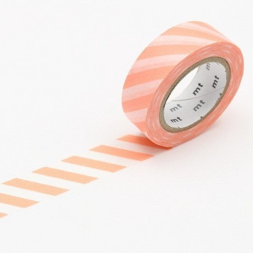 Washi Tape 15mm - Stripe Salmon Pink
