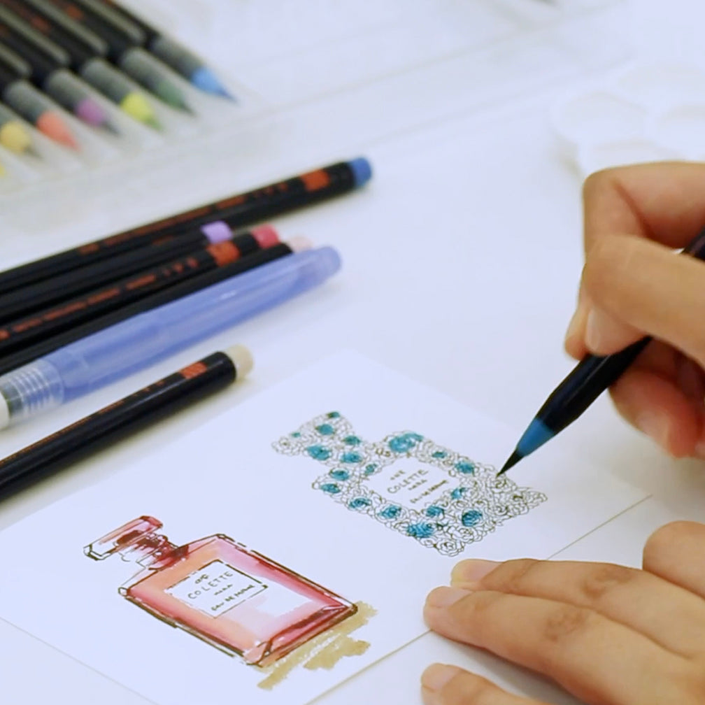 SAI Watercolour Brush Pen - 5 Colour Set Autumn