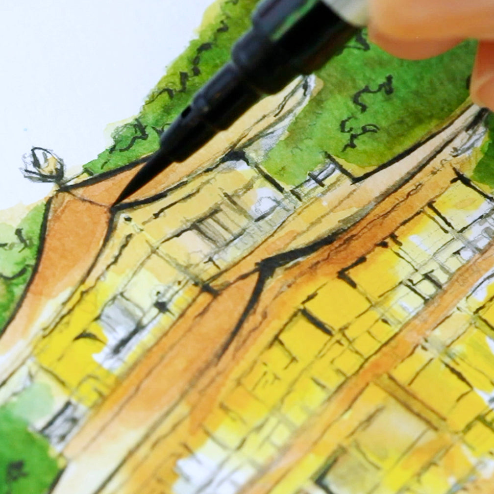 SAI Watercolour Brush Pen - Vivid Japanese Traditional Colours Set