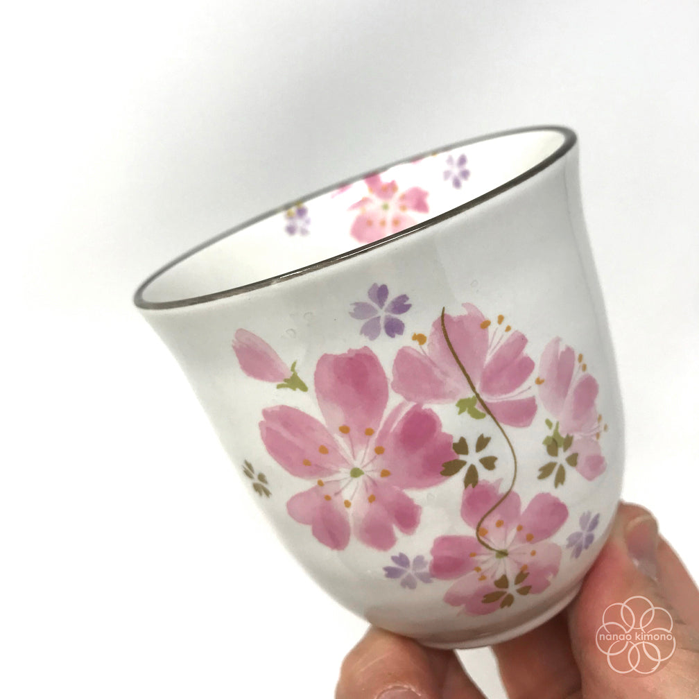 Sakura Set - Bowl, Teacup & Chopsticks