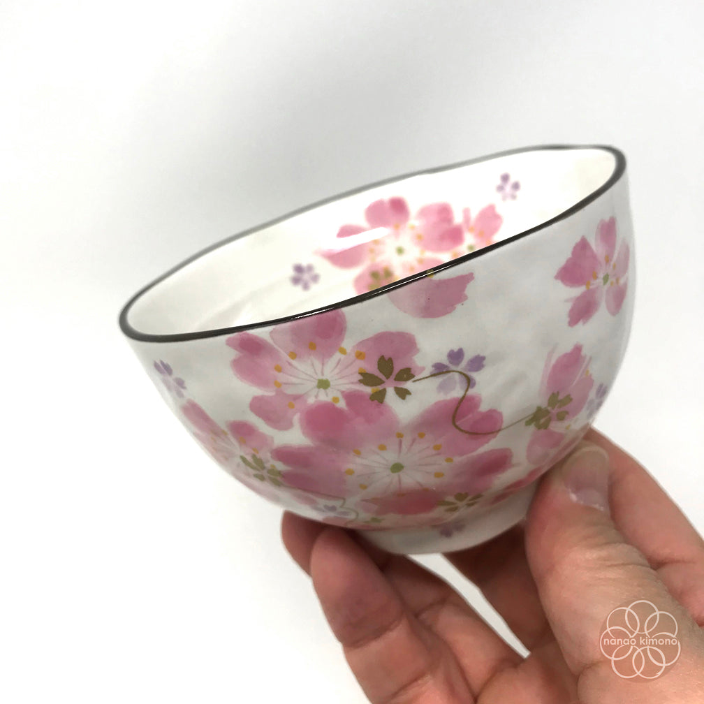 Sakura Set - Bowl, Teacup & Chopsticks