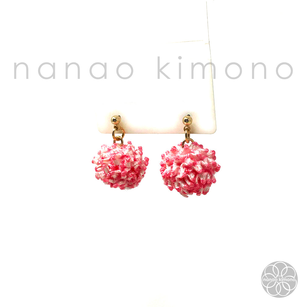 Pierced Earrings - Shibori Pink