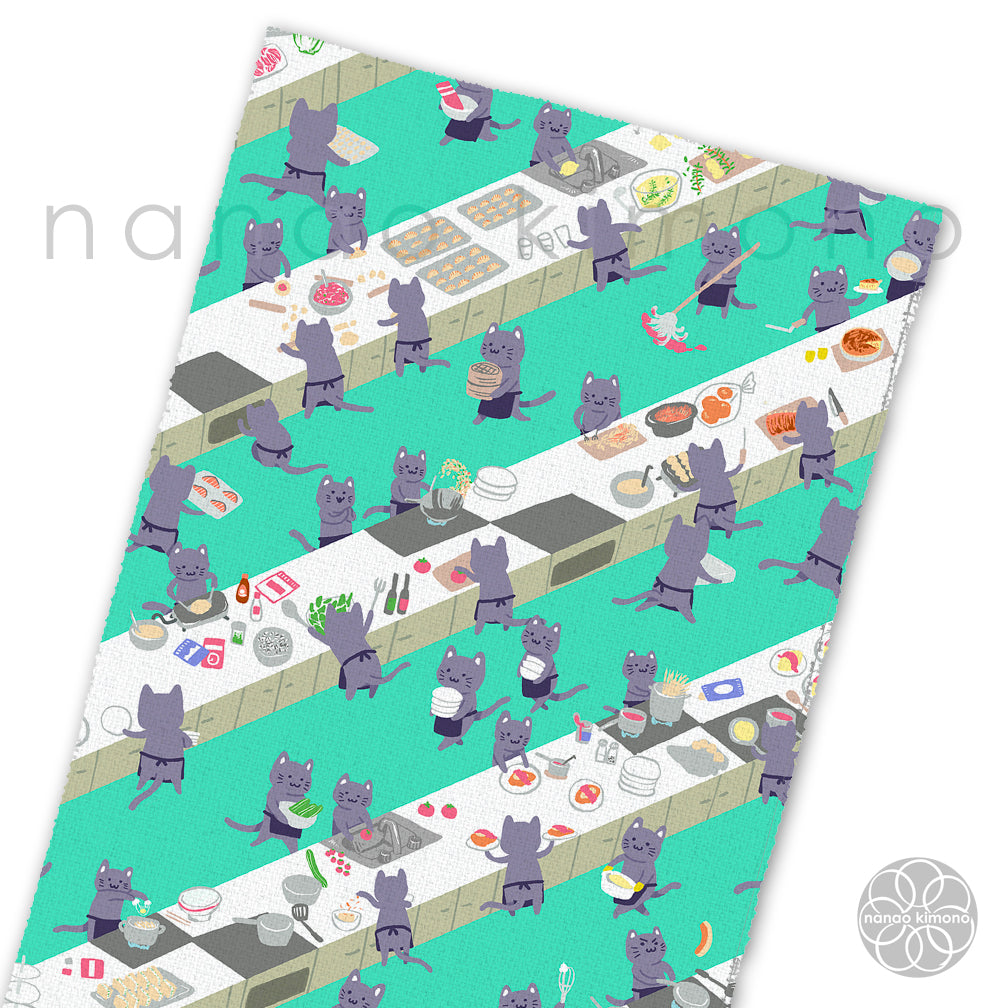 Tea Towel - Cooking Cat