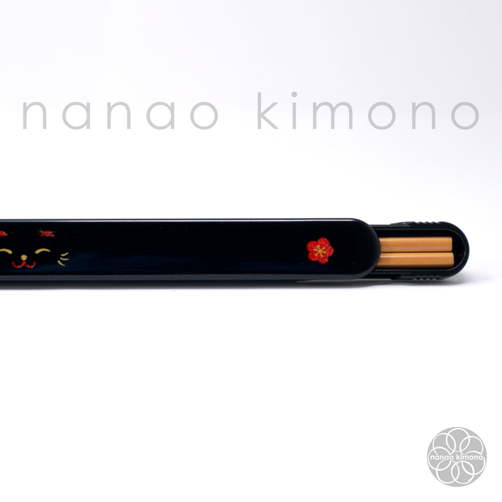 Bento Box - Maneki Neko Black (Kokeshi) S