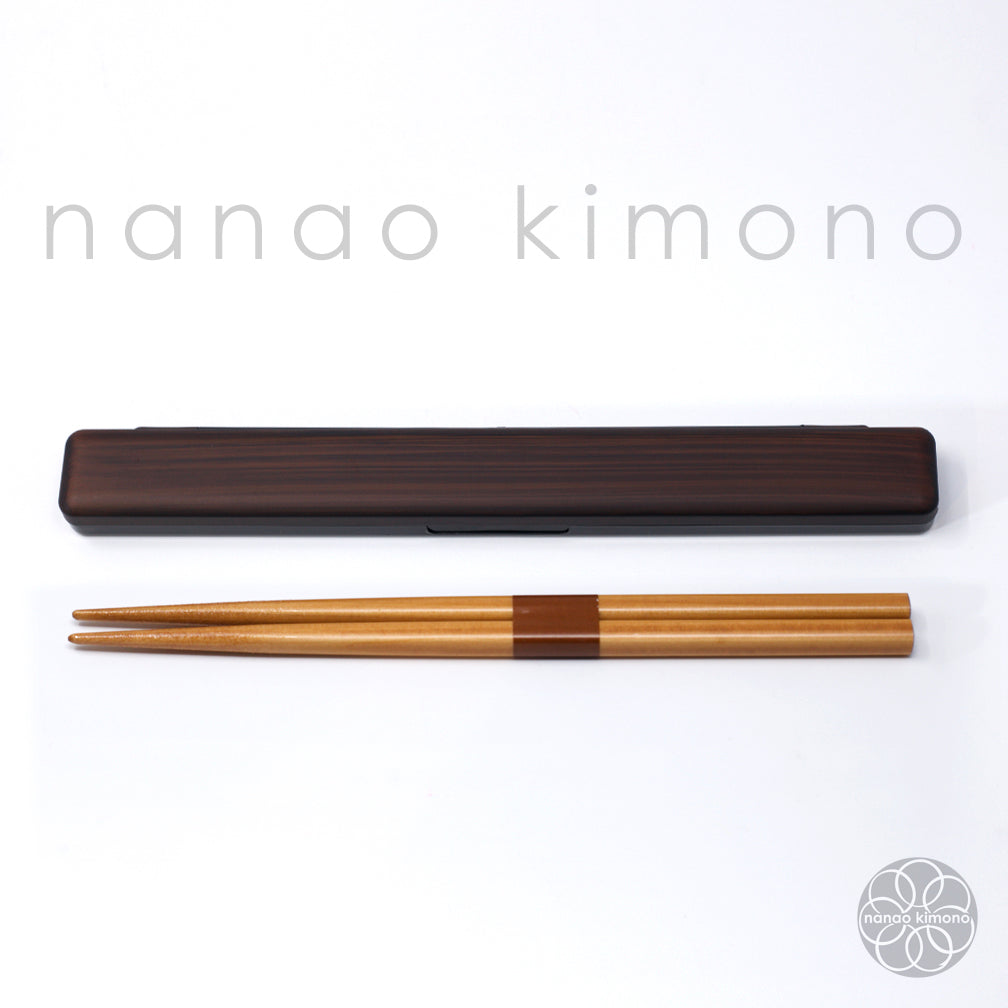 Chopsticks & Case - Mokume