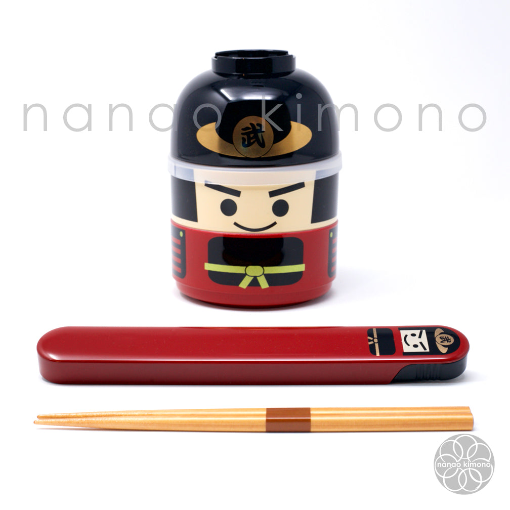 Chopsticks & Case - Kokeshi Samurai