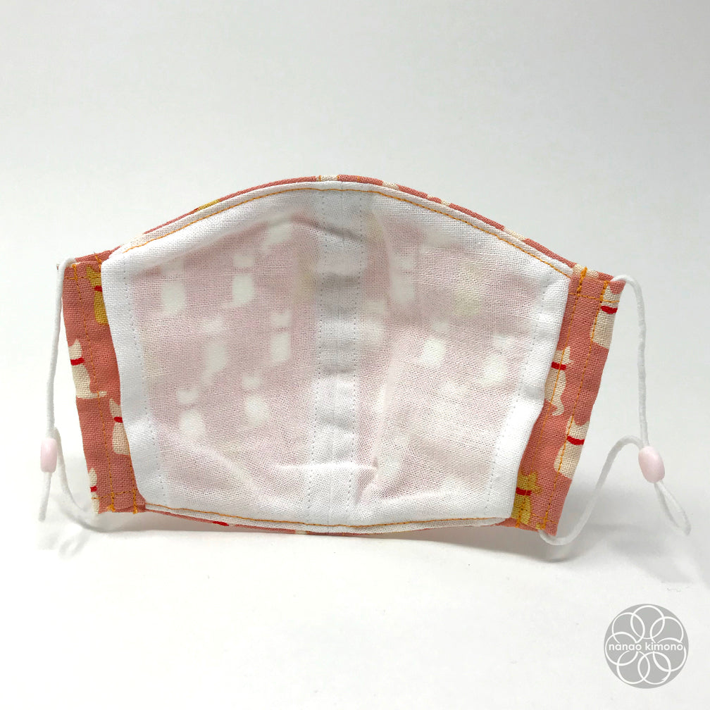M Tenugui Face Mask - Cat Pink