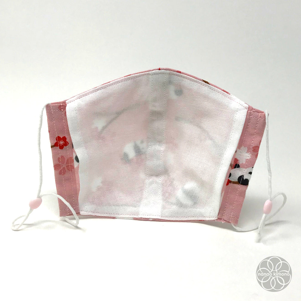 M Tenugui Face Mask - Sakura Panda Pink
