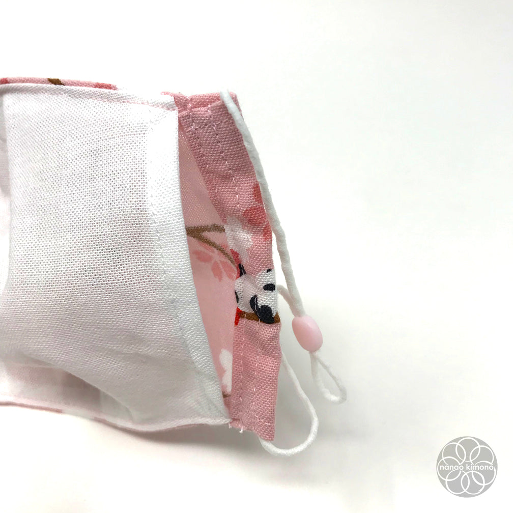 M Tenugui Face Mask - Sakura Panda Pink