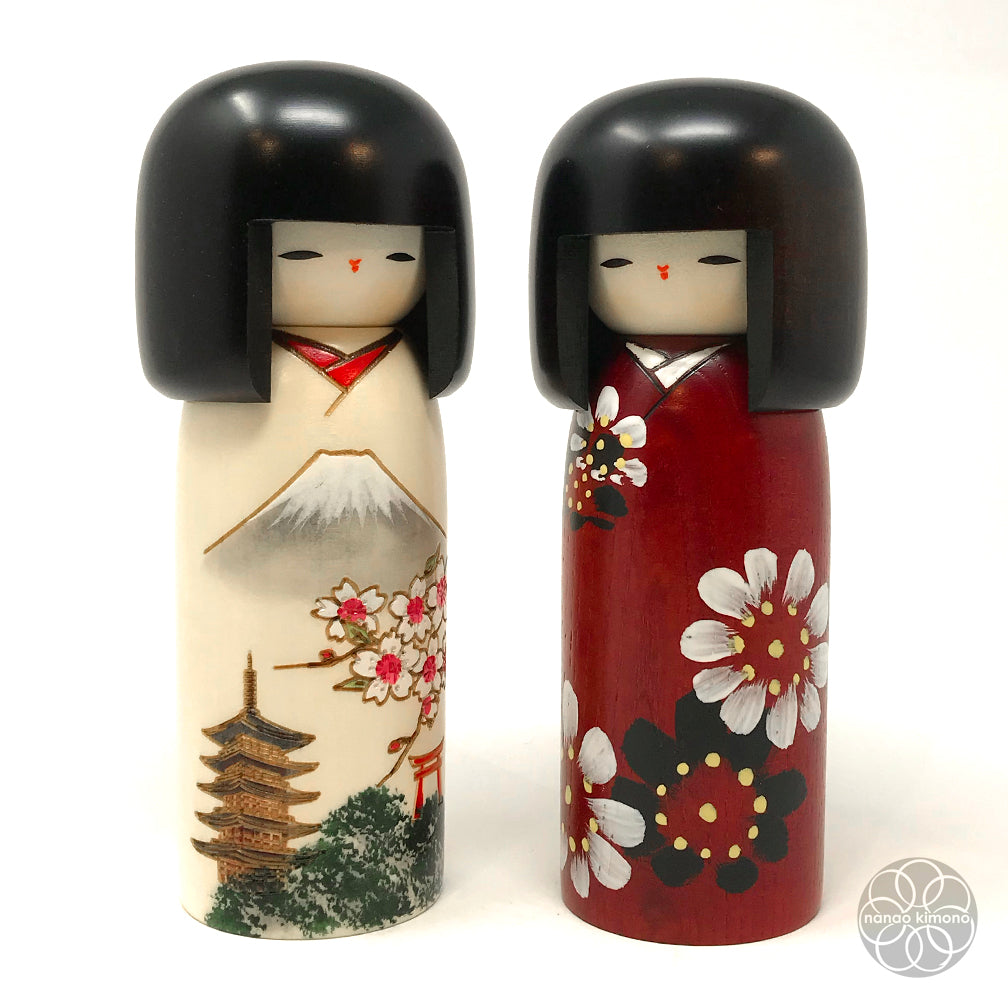 Kokeshi Doll - Flower Wheel (Hana guruma)