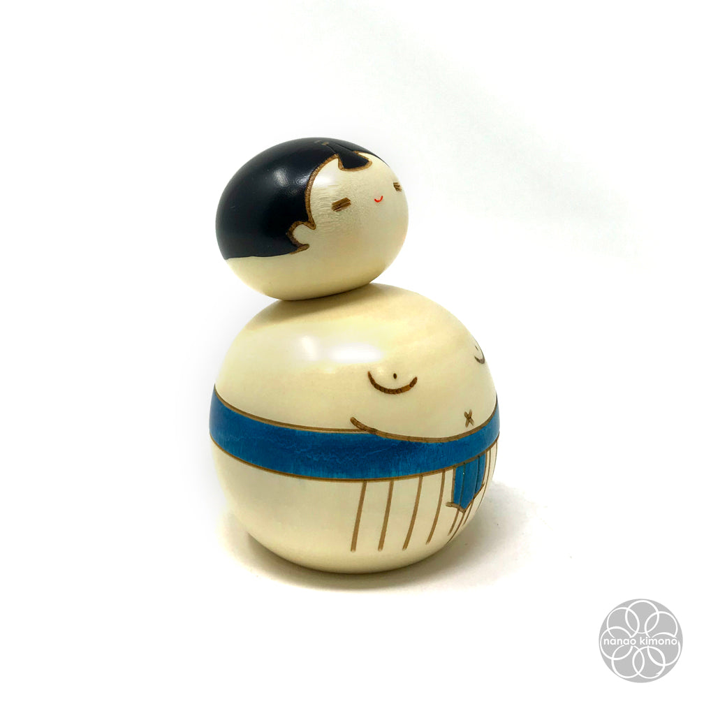 Kokeshi Doll - Sumo Blue