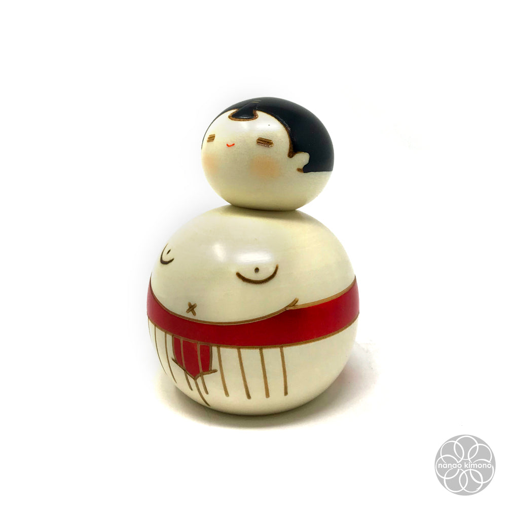 Kokeshi Doll - Sumo Red