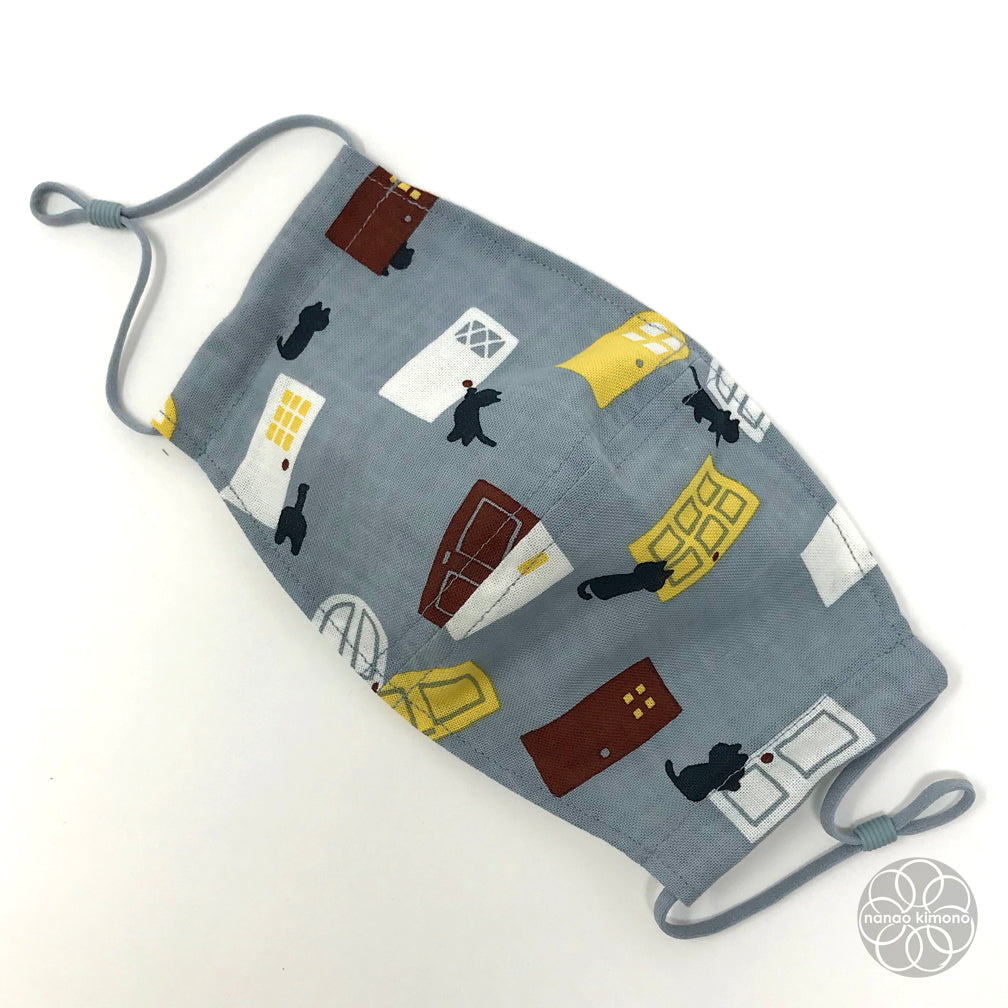 XL Tenugui Face Mask - Cat Door