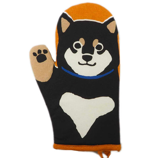 Kitchen Mitt - Black Shiba