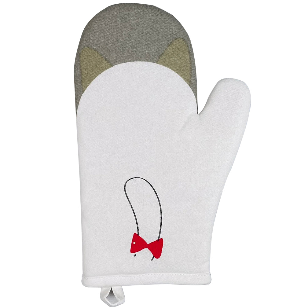 Kitchen Mitt - White Cat