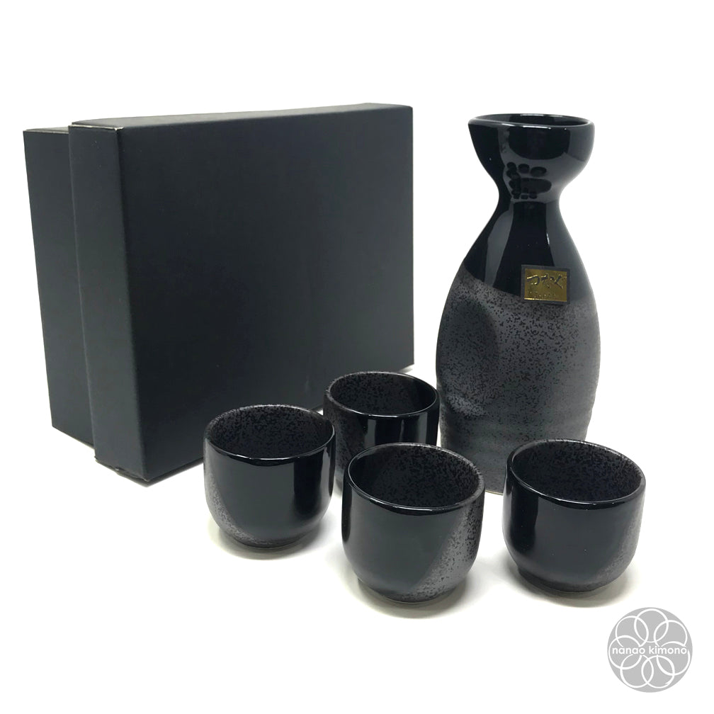 Sake Set - Black Half