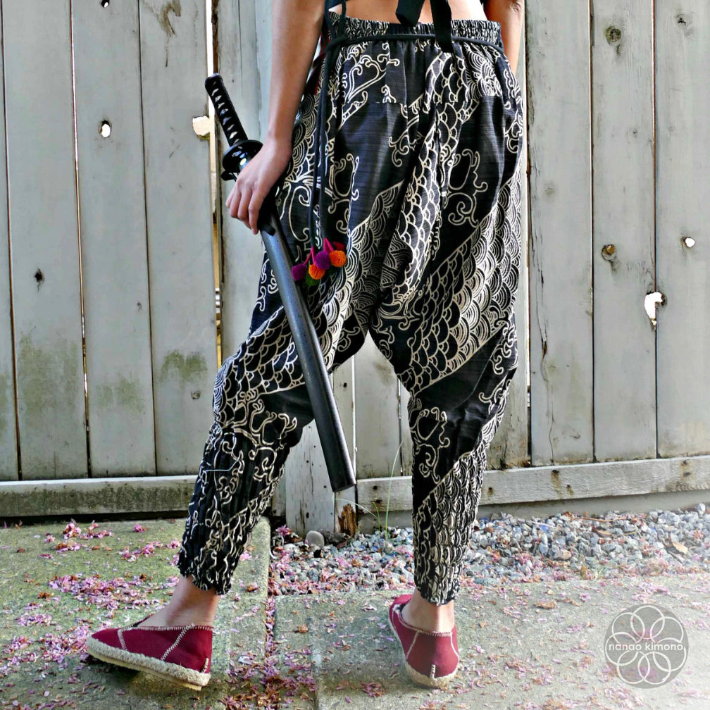Ninja Pants - Two Waves Black