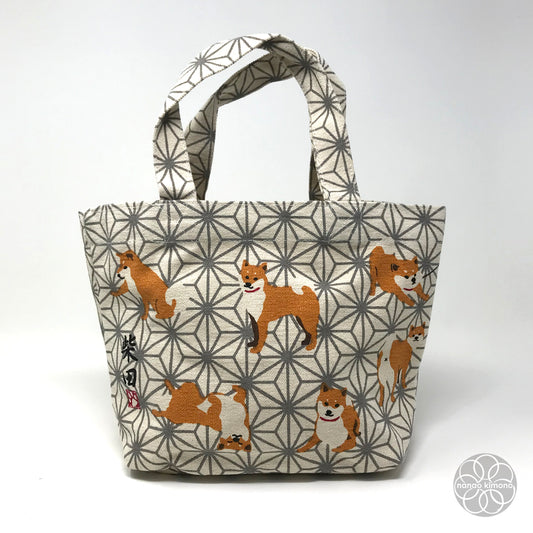 Tote Bag S - Shiba with Asanoha