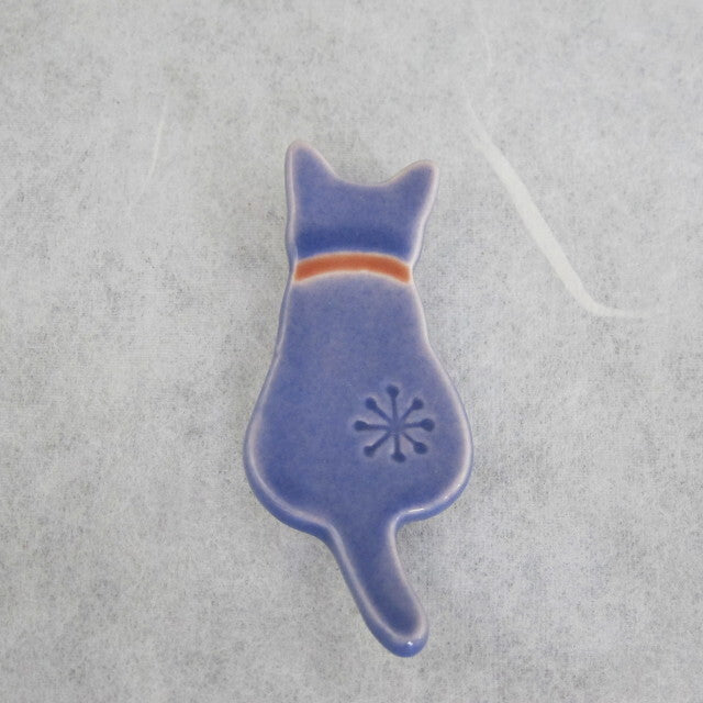 Chopstick Rest - Cat (Blue)