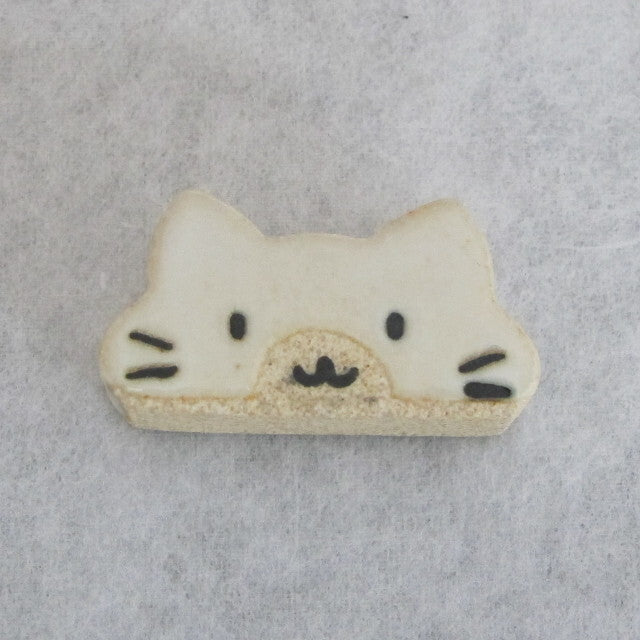 Chopstick Rest - Cat Face (White)