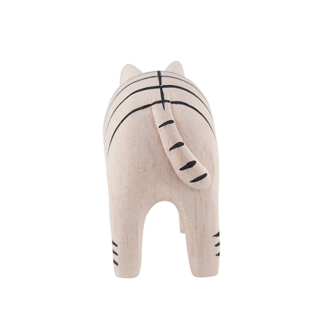 Wooden Animal - Tabby Cat
