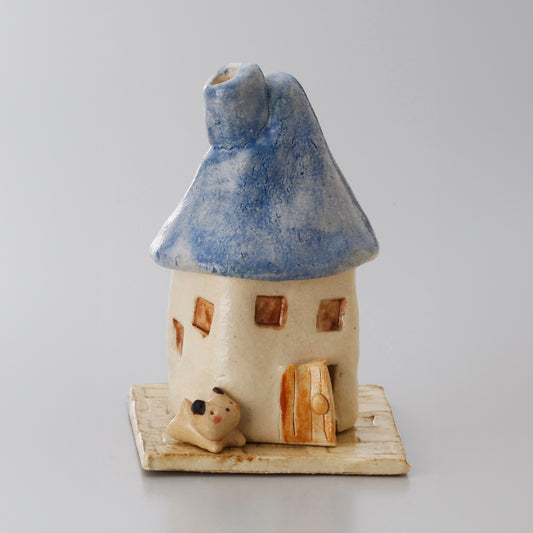 Incense Holder - Chimney Blue House