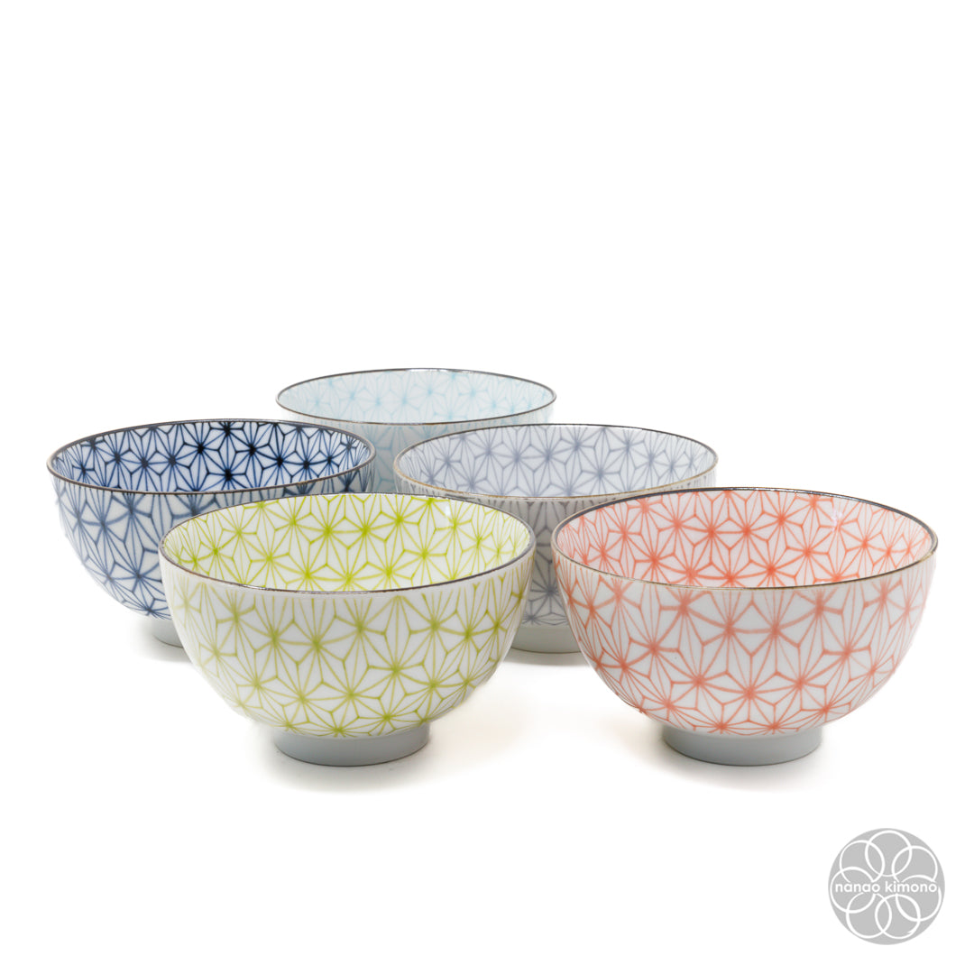 Rice Bowls - Asanoha (Set of 5)