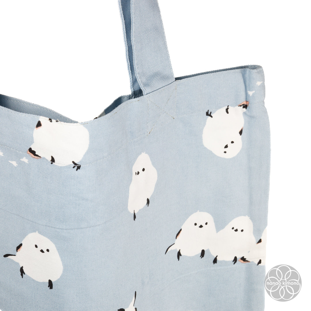 Tote Bag A4 - Long-tailed Tit Baby Blue